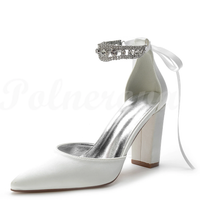 Funki Buys | Shoes | Women's Satin Crystal Strap Wedding Shoe