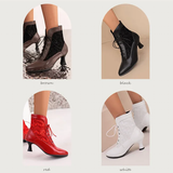 Funki Buys | Boots | Women's Kitten Heel Victorian Granny Boot