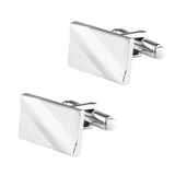 Funki Buys | Cufflinks | Men's 2 Pcs Silver Tie Clip Cufflink Set