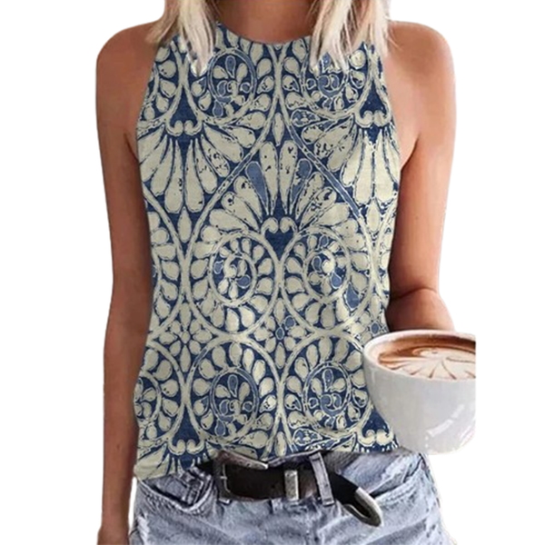 Funki Buys | Shirts | Women's Paisley 3D Print Tank Tops | Retro Y2k