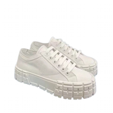 Funki Buys | Shoes | Women's Thick Heeled Canvas Sneakers