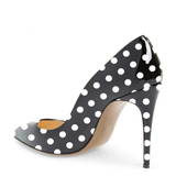 Funki Buys | Shoes | Women's PU Leather Polka Dot Heels