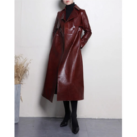 Funki Buys | Jackets | Women's Aligator Print Faux Leather Coat