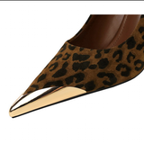 Funki Buys | Shoes | Women's Leopard Print Stilettos Metal Heel