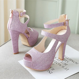 Funki Buys | Shoes | Women's Sequin Peep Toe Platform Sandal
