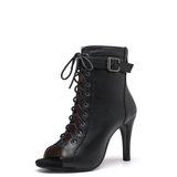 Funki Buys | Boots | Women's High Heel Lace Up Dance Shoes