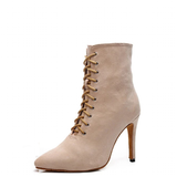Funki Buys | Boots | Women's Lace-up Suede Dress Boots
