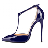 Funki Buys | Shoes | Women's Patent High Heel T-Strap Stilettos
