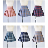 Funki Buys | Skirts | Women's Harajuku Preppy Style Plaid Mini Skirts