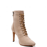 Funki Buys | Boots | Women's Lace-up Suede Dress Boots