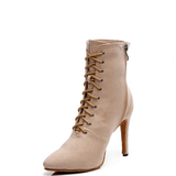 Funki Buys | Boots | Women's Lace-up Suede Dress Boots