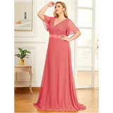 Funki Buys | Dresses | Women's Elegant Chiffon Evening Dress