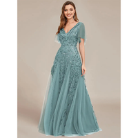 Funki Buys | Robes | Robe longue en dentelle à sequins pour femme
