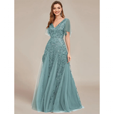 Funki Buys | Robes | Robe longue en dentelle à sequins pour femme