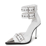 Funki Buys | Shoes | Women's Belt Buckle Stilettos | Punk Style