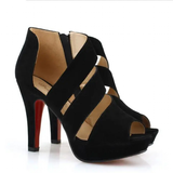 Funki Buys | Shoes | Women's Platform Roman Sandal | Peep Toe Stiletto