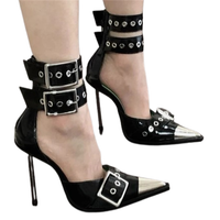 Funki Buys | Shoes | Women's Belt Buckle Stilettos | Punk Style