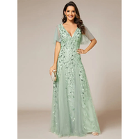 Funki Buys | Robes | Robe longue en dentelle à sequins pour femme