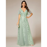 Funki Buys | Robes | Robe longue en dentelle à sequins pour femme
