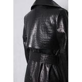 Funki Buys | Jackets | Women's Aligator Print Faux Leather Coat