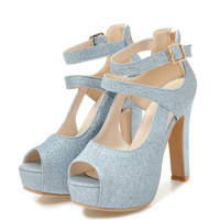 Funki Buys | Shoes | Women's Sequin Peep Toe Platform Sandal