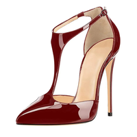 Funki Buys | Shoes | Women's Patent High Heel T-Strap Stilettos
