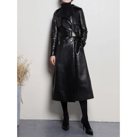 Funki Buys | Jackets | Women's Aligator Print Faux Leather Coat