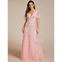 Funki Buys | Robes | Robe longue en dentelle à sequins pour femme