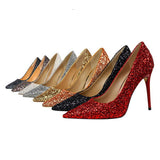 Funki Buys | Shoes | Women's High Heels Glitter Pumps | Wedding Bridal