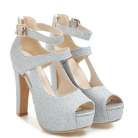 Funki Buys | Shoes | Women's Sequin Peep Toe Platform Sandal