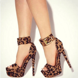 Funki Buys | Chaussures | Sandales à talons aiguilles léopard pour femme