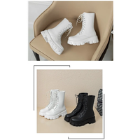 Funki Buys | Boots | Women's Platform Ankle Boot | Lace-Up Chunky Heel