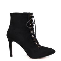Funki Buys | Boots | Women's Suede Lace Up Stiletto Short Boot