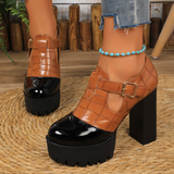 Funki Buys | Shoes | Women's Chunky Block Heeled Mary Janes