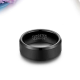 Funki Buys | Rings | Unisex Black Tungsten Wedding Band