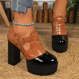 Funki Buys | Shoes | Women's Chunky Block Heeled Mary Janes