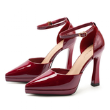 Funki Buys | Shoes | Women's Patent Leather Pointed Toe heels