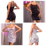 Funki Buys | Dresses | Women's Sparkly Sequin Sling Mini Dress