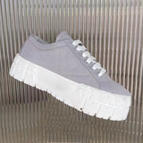 Funki Buys | Shoes | Women's Thick Heeled Canvas Sneakers