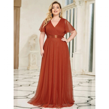 Funki Buys | Dresses | Women's Elegant Chiffon Evening Dress