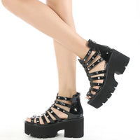 Funki Buys | Shoes | Women's Strappy Platform Gladiator Sandal