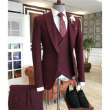 Funki Buys | Suits | Men's 3 Pcs Tailored Double Breasted Suit