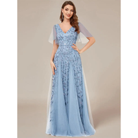 Funki Buys | Robes | Robe longue en dentelle à sequins pour femme