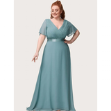 Funki Buys | Dresses | Women's Elegant Chiffon Evening Dress