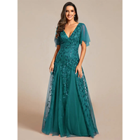 Funki Buys | Robes | Robe longue en dentelle à sequins pour femme