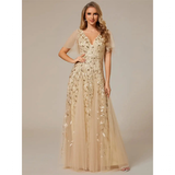 Funki Buys | Robes | Robe longue en dentelle à sequins pour femme
