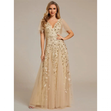 Funki Buys | Robes | Robe longue en dentelle à sequins pour femme