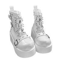 Funki Buys | Boots | Women's Gothic Combat Boots | Platform Wedges