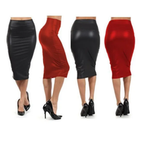 Funki Buys | Skirts | Women's Faux Leather Fitted Pencil Skirts