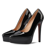 Funki Buys | Shoes | Women's Genuine Patent Black Stilettos